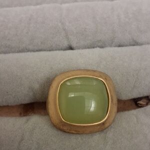 Gold and Green Stone Ring